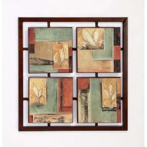  Wood Metal Abstract Wall Art Square Panel Large