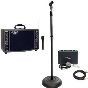  Speaker, Mic, Cable and Stand Package   PWMA3600 200 Watt Wireless 
