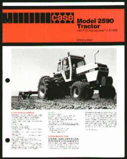 Case 2590 Tractor Specs Brochure  