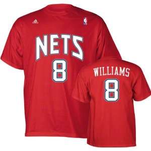  Deron Williams adidas Red Name and Number New Jersey Nets 