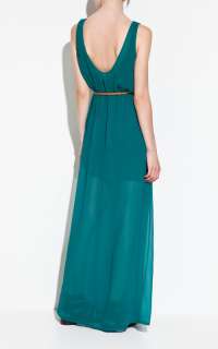 NECK MAXI DRESS WITH TRANSPARENCY BELT INCLUDE 2617  