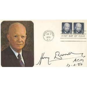  Harry Broadhurst Autographed Commemorative Philatelic 