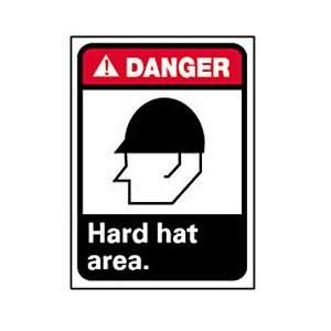 Graphic Signs   Danger Hard Hat Area   Plastic 10W X 14H  