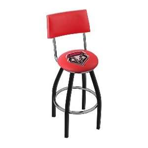  University of New Mexico Steel Logo Stool with Back and 