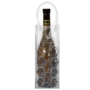 Wine Bag Beer Bottle Cooler & Ice Chiller Freezable Carrier (Clear 