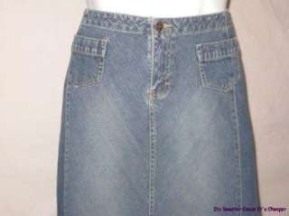 Union Bay Womens Sz 7 Long Blue Jean Denim Skirt  