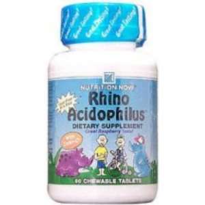  Rhino Acidophilus Raspberry 60 Capsules Health & Personal 