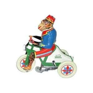  Tin wind up monkey rider figurine