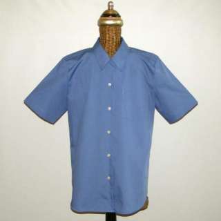 ORVIS Blue Wrinkle Free Button Front SS Shirt Misses 6  