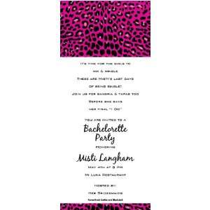  Girls Night Out Invitations   Pink Leopard Invitation 