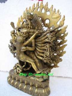 Tibetan Yamantaka wrathful buddha Bronze Statue 12High  