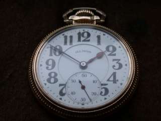 Illinois Bunn Special 10 Karat Gold Filled Pocket Watch 21 Jewels 