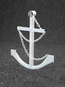  and flat stock steel and the anchor chain is is made of plastic to