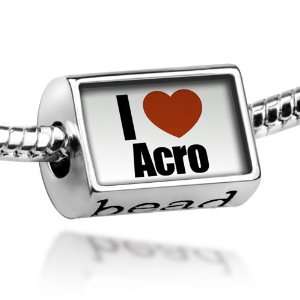  Beads I Love acro   Pandora Charm & Bracelet Compatible 