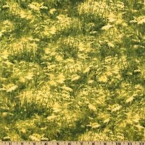  44 Wide Morning Run Wild Grass Yellow/Green Fabric By 
