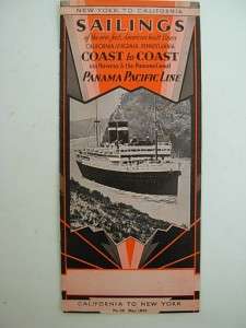 Vtg 1932 Travel Brochure Boat Ship Cruise Panama Canal  