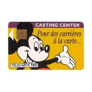   Phone Card 120u Mickey Mouse Casting Center   Euro Disney Resort USED