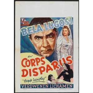  The Corpse Vanishes (1942) 27 x 40 Movie Poster Belgian 