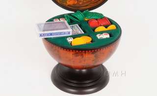 This beautiful Italian Old World Style Globe Hidden Poker Set is sure 