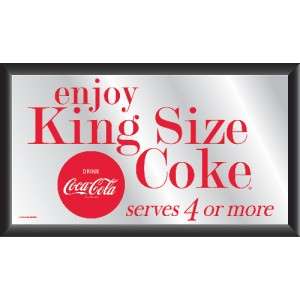 Coca Cola Vintage Mirror Game Room Big King Size NEW  