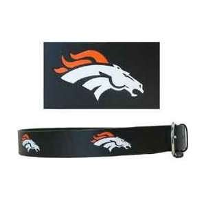  Embossed NFL Leather Belt   Denver Broncos Sports 