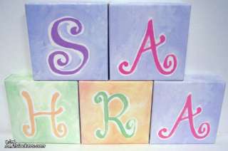 Pottery Barn Kids Canvas Letters S A R A H GREAT SHAPE  