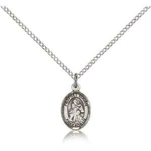  .925 Sterling Silver St. Saint Isaiah Medal Pendant 1/2 x 