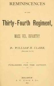 Civil War History of the 34th Massachusetts Vols MA  