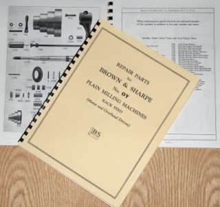 BROWN & SHARPE OY Horizontal Milling Machine Manual  