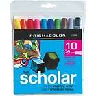Prismacolor SCHOLAR BRUSH TIP ART MARKERS SET OF 10 COLORS