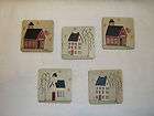 primitive country saltbox house wood magnets set 5 $ 7 95 
