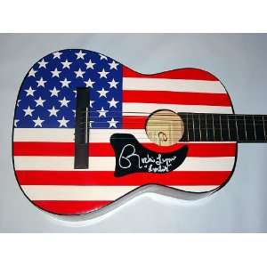  ROCKIE LYNNE Autographed Signed USA FLAG Guitar 
