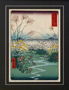 Ando Hiroshige Otsuki fields Kai Province Japan Woodcut  