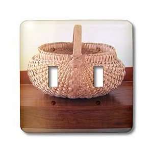 Florene Vintage   An Old Wicker Basket   Light Switch Covers   double 