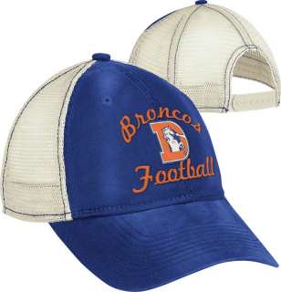 Denver Broncos Womens Throwback Hat Vintage Classic Slouch Mesh Back 