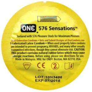  576 Sensations Studded ONE Condoms 48 Pack Health 