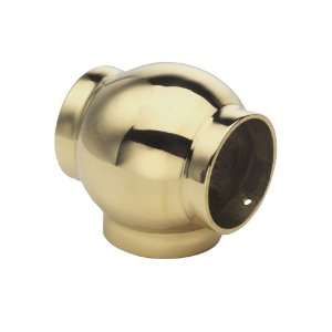  Polished Brass, Clear Coat Ball Tee, 1 1/2inch Tubing 