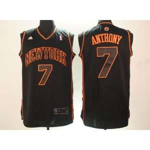  New York Knicks Carmelo Anthony Jersey Black on Black size 