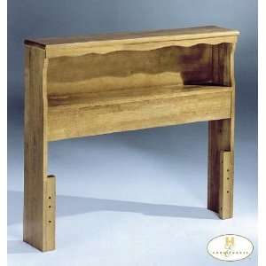    Solid Wood Oak Finish Twin Size Bookcase Headboard