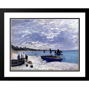  The Beach At Sainte Adresse 25x29 Framed and Double Matted 