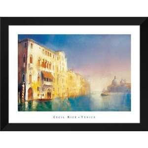 Cecil Rice FRAMED Art 28x36 Palazzi, Grand Canal 