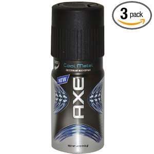  Axe Body Spray, Cool Metal, 4 Ounce (Pack of 3) Health 