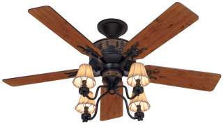 HUNTER 52 Ceiling Fan W/ Light Bronze HR 20715  