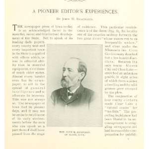  1897 John M Brainard Boone Iowa Newspaper Editor 