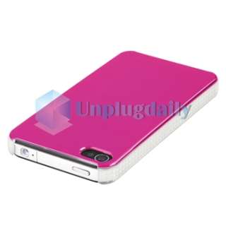   Hard Case Skin Cover+Privacy Film Accessory Bundle For iPhone 4 4G 4S