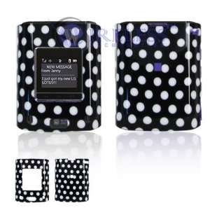  LG Lotus LX600 Cell Phone Black/White Polka Dot Design 