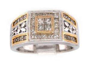 48ct Diamond Ring in 14K Two Tone Gold  