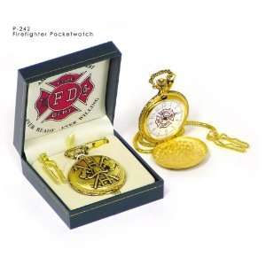   with Chain Gold Tone Case Pocket Watch with 14 Clip on Chain Jewelry