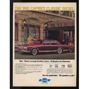   1981 Chevrolet Caprice Classic Diesel Print Ad (7521)