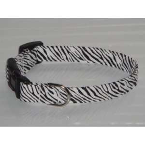  Black White Zebra Dog Collar X Large 1 
